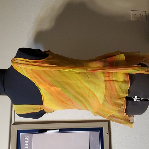 Silk Top in Citrus Colors, Sz M - Picture 12 of 16